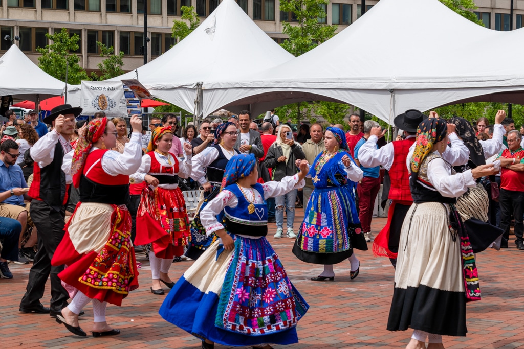 O Rancho Folclórico Recordações de Portugal, New Bedford, dançou no Boston Portuguese Festival 2023