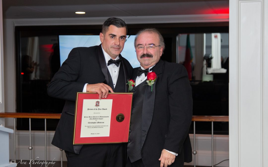 Christopher Medeiros é a personalidade do ano da Prince Henry Society de New Bedford