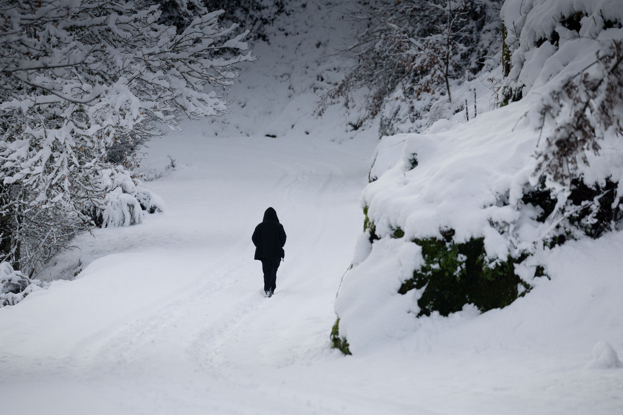 Nevou na aldeia do Castelo