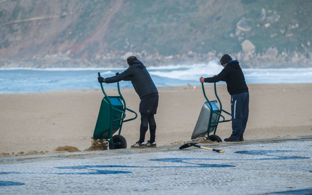 Mau tempo na Nazaré