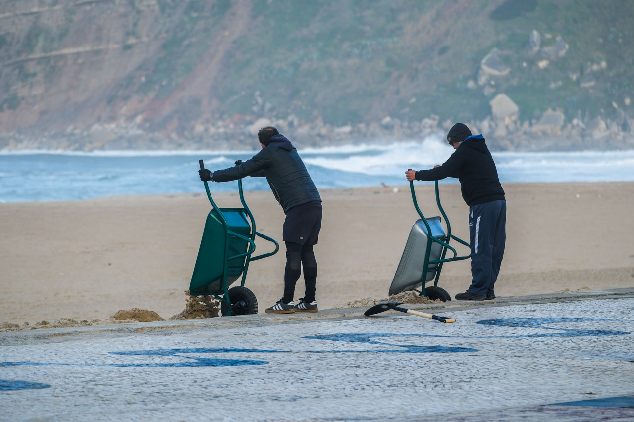 Mau tempo na Nazaré
