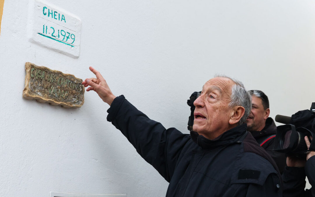 Presidente da República Marcelo Rebelo de Sousa, visita áreas afetadas pelas cheias do Rio Tejo