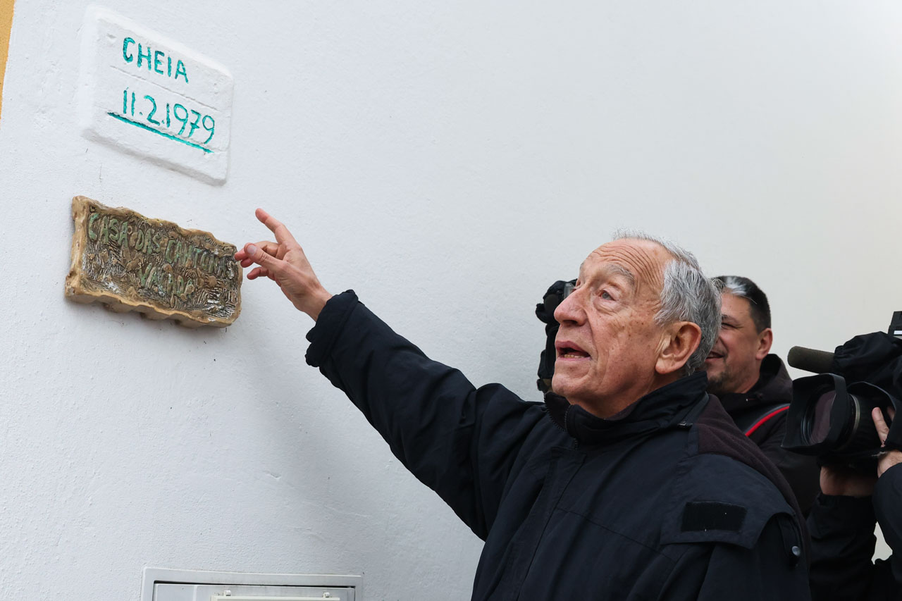 Presidente da República Marcelo Rebelo de Sousa, visita áreas afetadas pelas cheias do Rio Tejo