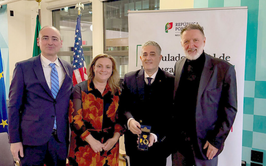 João Caixinha homenageado em Boston em consequência da condecoração atribuída pelo Presidente da República