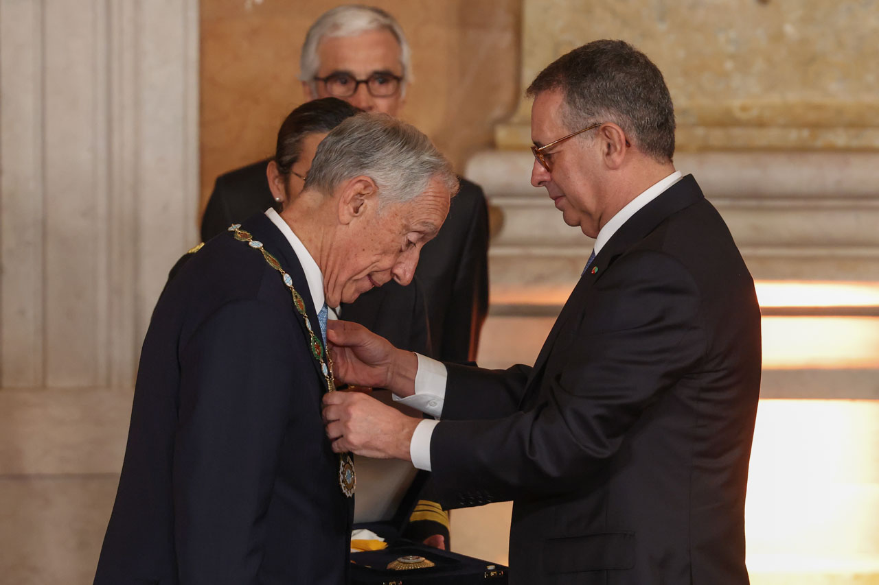 Seguro condecorou Marcelo com o grande-colar da Ordem da Liberdade