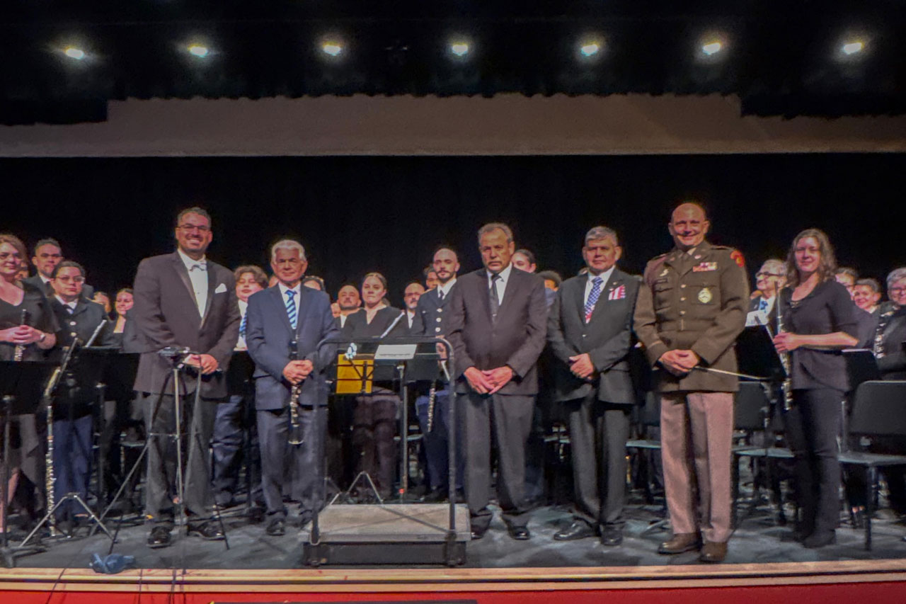 Bandas filarmónicas dão concerto celebrando o 250º aniversário dos EUA