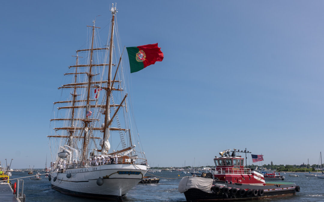 O navio-escola português N.R.P. Sagres visitou New Bedford acolhendo a vasta comunidade luso-americana entre 19 a 23 de julho de 2026